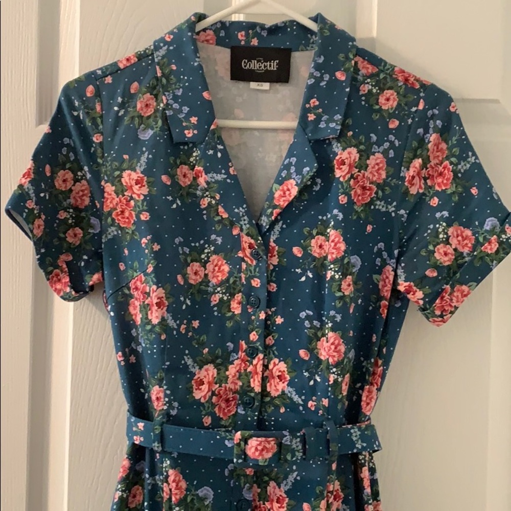 Collectif Floral Midi Dress